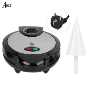 Máy Nướng Vỏ Bánh Ốc Quế ALIZZ AL-15076 1200 W, Núm Chỉnh Nhiệt, Kèm Khuôn Cuộn, Có Hóa Đơn