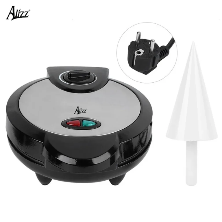 Máy Nướng Vỏ Bánh Ốc Quế ALIZZ AL-15076 1200 W, Núm Chỉnh Nhiệt, Kèm Khuôn Cuộn, Có Hóa Đơn
