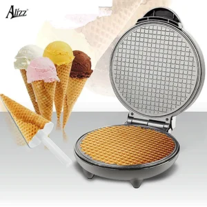 Máy Nướng Vỏ Bánh Ốc Quế ALIZZ AL-15076 1200 W, Núm Chỉnh Nhiệt, Kèm Khuôn Cuộn, Có Hóa Đơn