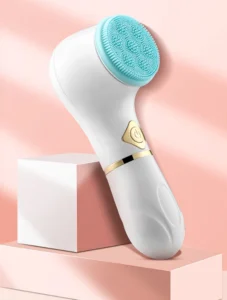 Máy Rửa Mặt Cầm Tay 3 Đầu Thay Đổi, Thân Trắng Nhỏ Gọn