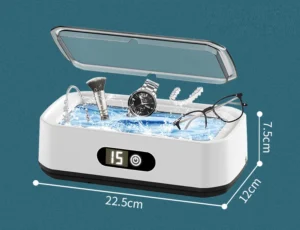 Máy Rửa Siêu Âm Làm Sạch Trang Sức, Mắt Kính, Đồng Hồ 650 ml Màu Trắng