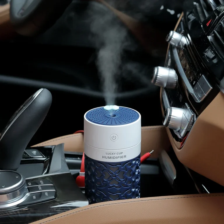 Máy Tạo Độ Ẩm Lucky Cup 250 ml Vỏ Hoa Văn Rỗng, Đèn LED Đổi Màu, Cổng USB, Tự Tắt 4 Giờ