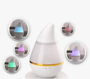 Máy Tạo Độ Ẩm Mini Hình Giọt Nước 250 ml, Đèn LED 6 Màu