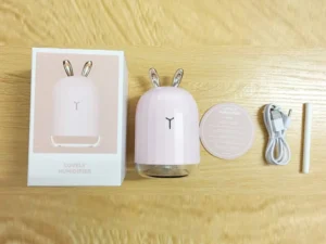 Máy Tạo Độ Ẩm Mini Hình Thỏ 220 ml Phun Sương 50 ml/Giờ, Tự Tắt Sau 4 Giờ, Cắm USB