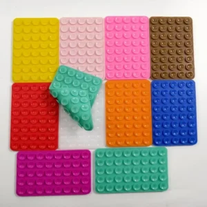 Miếng Hút Chân Không Silicone 2 Mặt 40 Giác Hút Dán Lưng Điện Thoại 6,5 × 10 cm