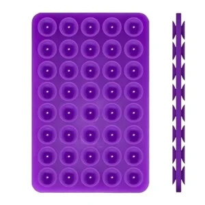 Miếng Hút Chân Không Silicone 2 Mặt 40 Giác Hút Dán Lưng Điện Thoại 6,5 × 10 cm