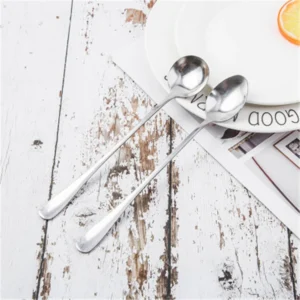 Muỗng Cà Phê Inox Cán Dài Đầu Nhọn Mã 2320, Khuấy Trà Sữa, Sinh Tố, Ly Cao