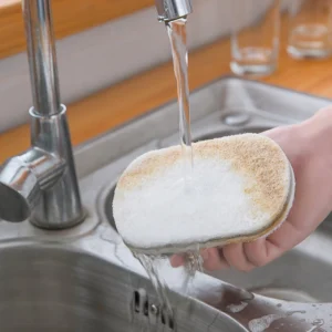 Mút Chà Xoong Có Tay Cầm Dáng Oval
