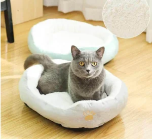 Nệm Ngủ Cho Chó Mèo Loại Lớn Thành Viền Cao, Lòng Lót Lông Mềm Ấm