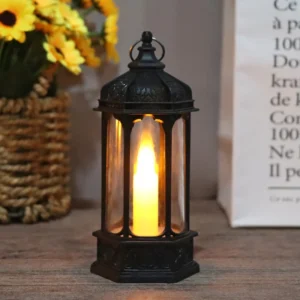 Nến Điện Tử LED Hình Đèn Lồng Cổ Điển 14 × 6,3 cm Trang Trí Không Khói