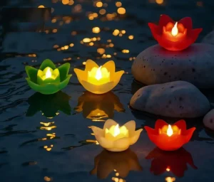 Nến Điện Tử LED Mini Hình Hoa Sen