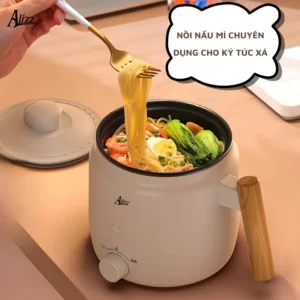 Nồi Nấu Đa Năng Mini ALIZZ AL-14502 1,2 L, Núm Vặn 2 Mức 180 W / 350 W, Lòng Chống Dính