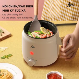 Nồi Nấu Đa Năng Mini ALIZZ AL-14502 1,2 L, Núm Vặn 2 Mức 180 W / 350 W, Lòng Chống Dính