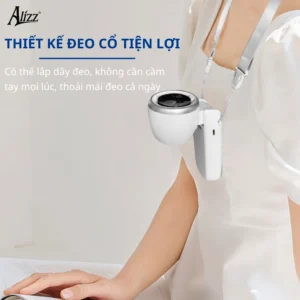 Quạt Cầm Tay Gấp Gọn ALIZZ AL-14056 Màn Hình Số, Pin 4000 mAh, Sạc Type-C