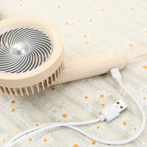 Quạt Cầm Tay Mini YS2295 Sạc USB, Lồng Quạt Tròn, Tay Cầm Có Dây Đeo, Màu Ngẫu Nhiên
