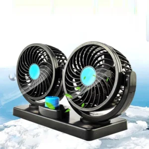 Quạt Đôi Ô Tô 12 V Cắm Tẩu Mitchell 2 Trong 1, Hai Đầu Quạt Xoay 360°, Có Hóa Đơn