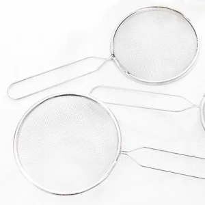 Rây Lọc Inox Cán Dài Lưới Mịn Đường Kính 10 cm, Lọc Trà, Vớt Bọt, Rây Bột
