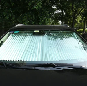 Rèm Che Nắng Kính Lái Ô Tô 65 cm Xếp Ly, Giấy Nhôm Cách Nhiệt