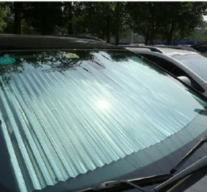 Rèm Che Nắng Kính Lái Ô Tô 65 cm Xếp Ly, Giấy Nhôm Cách Nhiệt