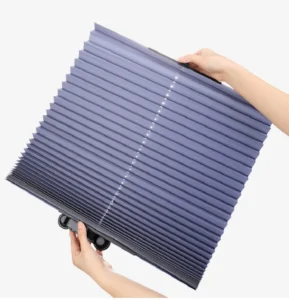 Rèm Che Nắng Kính Lái Ô Tô 65 cm Xếp Ly, Giấy Nhôm Cách Nhiệt