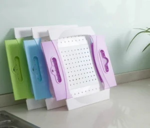 Rổ Nhựa Gấp Gọn 24 × 23 × 15 cm Rửa Rau, Vo Gạo, Đựng Trái Cây, Có Tay Cầm