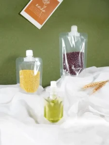 Set 10 Túi Đựng Hạt Khô Trong Suốt Có Vòi Nắp Vặn, Đáy Đứng
