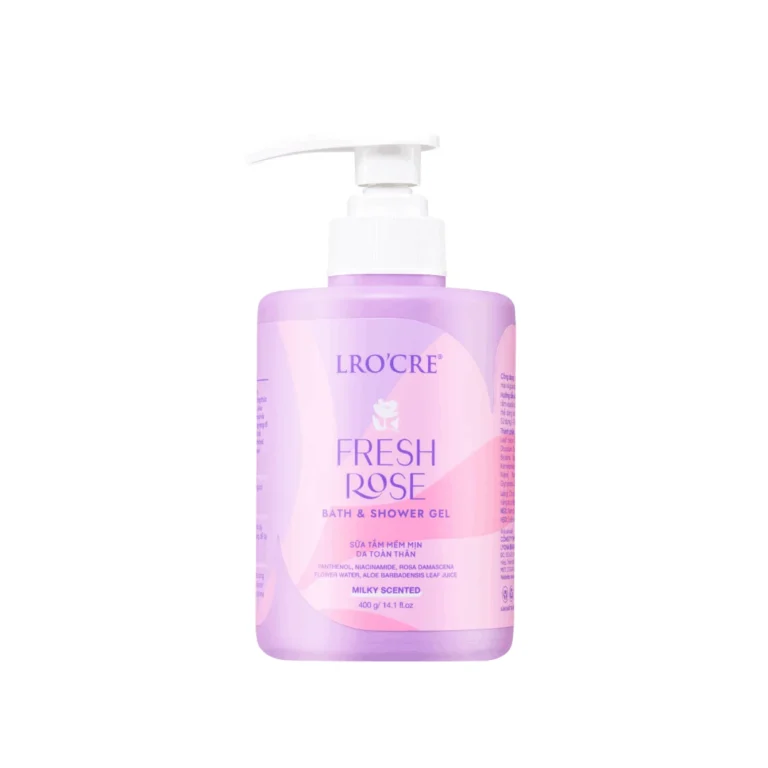 Sữa Tắm Cấp Ẩm Lro'Cre Fresh Rose Bath & Shower Gel 400 g, Hương Hoa Hồng