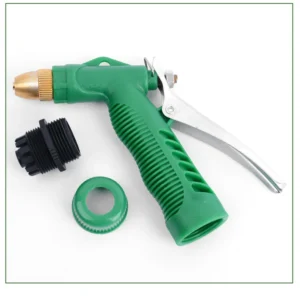 Súng Phun Nước Rửa Xe Tưới Cây Thân Nhựa Màu Xanh Lá, Nhiều Chế Độ Phun
