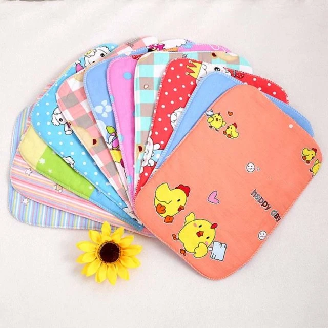 Tấm Lót Chống Thấm Cho Bé 3 Lớp Cotton Hai Mặt, Lót Thay Tã, Giặt Được