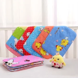 Tấm Lót Chống Thấm Cho Bé 3 Lớp Cotton Hai Mặt, Lót Thay Tã, Giặt Được