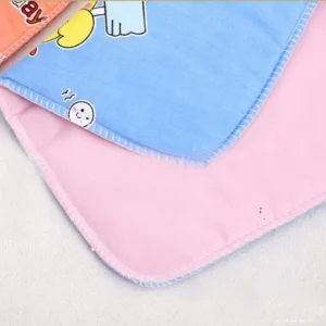 Tấm Lót Chống Thấm Cho Bé 3 Lớp Cotton Hai Mặt, Lót Thay Tã, Giặt Được