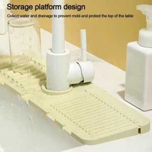 Tấm Silicone Lót Vòi Nước Bồn Rửa 30 × 11 cm Thoát Nước, Chống Đọng, Chống Mốc