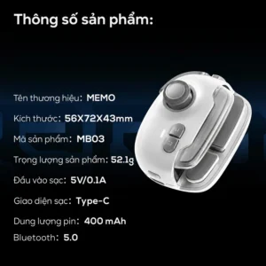 Tay Cầm Chơi Game Điện Thoại MB03 Bluetooth 5.0, Pin 400 mAh Sạc Type-C, Nặng 52 g