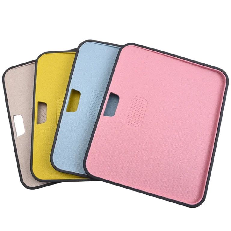 Thớt Nhựa Sợi Lúa Mạch 2 Mặt 34 × 28 × 2 cm, Có Tay Cầm, Rãnh Chống Tràn