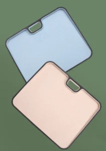 Thớt Nhựa Sợi Lúa Mạch 2 Mặt 34 × 28 × 2 cm, Có Tay Cầm, Rãnh Chống Tràn