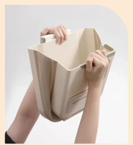 Thùng Rác Treo Cánh Tủ Bếp 4 L Gấp Gọn 20 × 25 × 12 cm, Có Khe Rút Túi Rác