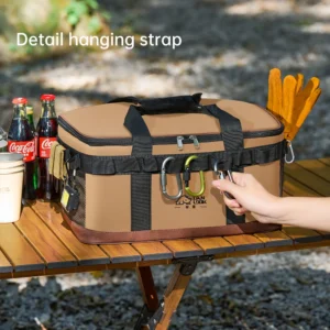 Túi Giữ Nhiệt Dã Ngoại Cỡ Lớn 21 × 25 × 39 cm Vải Chống Thấm, Có Dây Đeo Vai