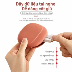 Túi Silicone Đựng Tai Nghe 9 × 8 × 2,5 cm, Đựng Cáp Sạc, USB, Chìa Khóa, Có Hóa Đơn