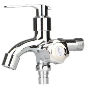Vòi Nước Củ Lạc Inox 2 Đầu Xả Đa Năng Lắp Bếp Và Máy Giặt