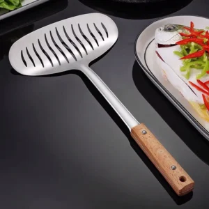 Xẻng Lật Cá Inox Lòng Rộng 18,6 × 9 cm Dài 36 cm, Lật Nguyên Con Không Nát